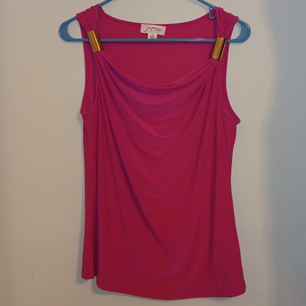Fuchsia colored pink tang top blouse